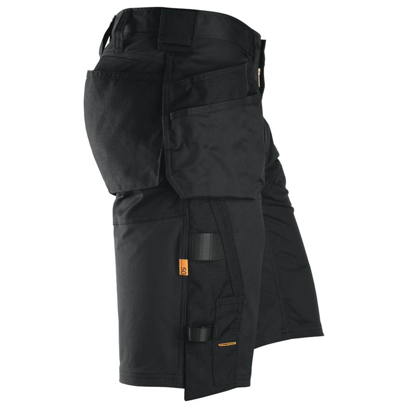 Snickers Work Shorts 6151 Mens Loose Fit  Black Stretch Multi Pockets Cargo 35W - Image 3