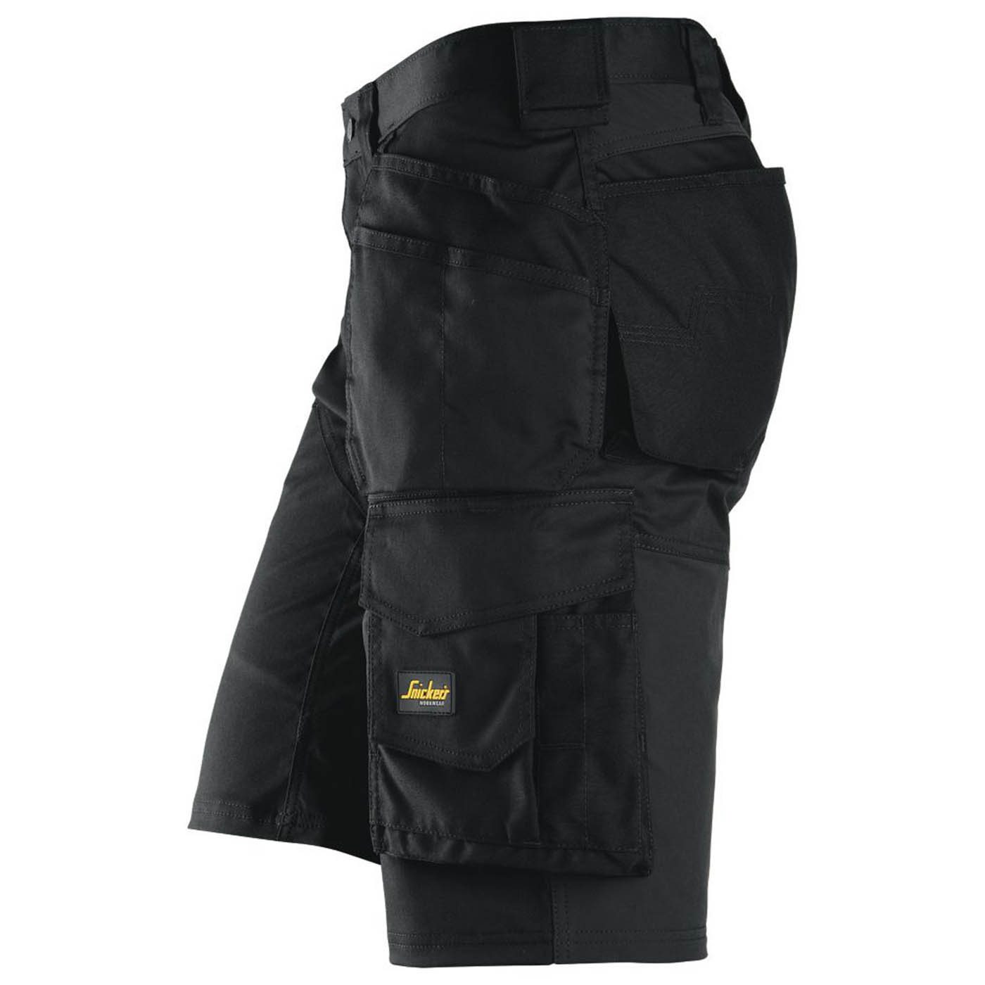 Snickers Work Shorts 6151 Mens Loose Fit  Black Stretch Multi Pockets Cargo 35W - Image 4