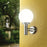 Outdoor Wall Light Silver Round Modern Patio Terrace Porch Entrance Areas - Image 2