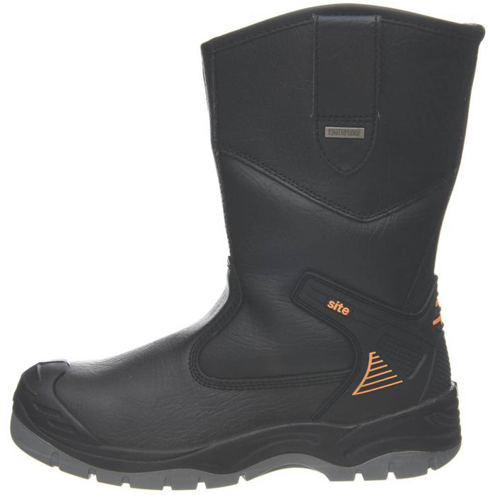 Mens Safety Rigger Boots Waterproof Work Steel Toe Wide Fit Black Size 12 - Image 2