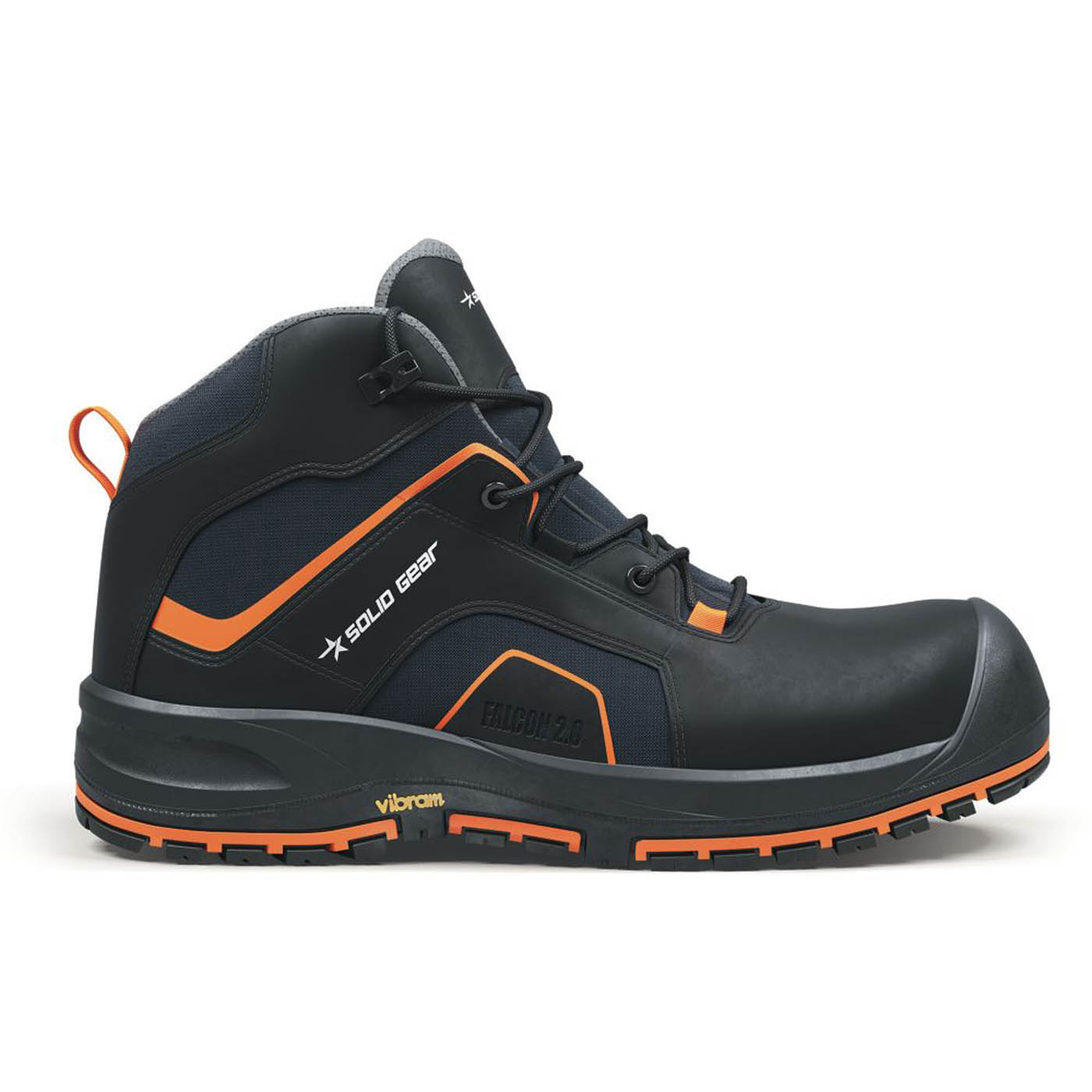 Solid Gear Safety Boots Mens Standard Fit Black Shoes Fibreglass Toe Size 10 - Image 1