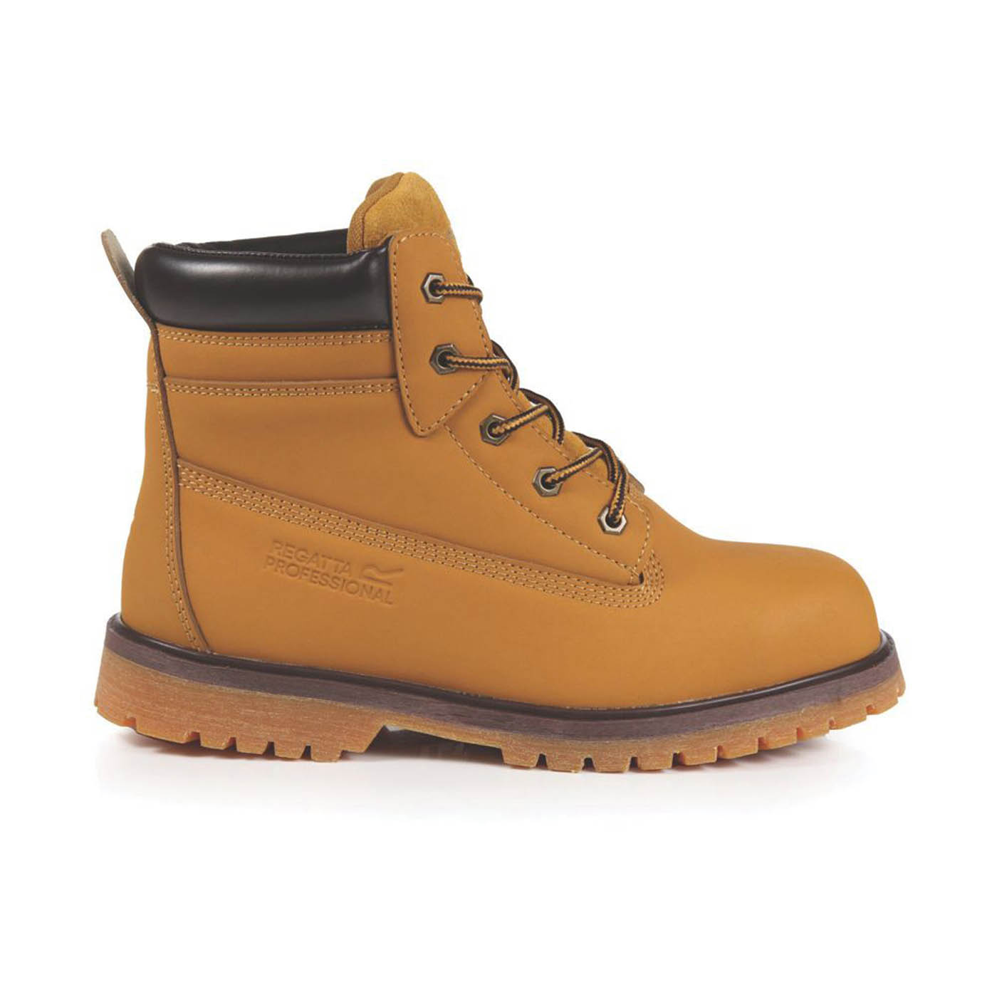 Regatta Safety Boots Mens Standard Fit Brown Leather Shoes Steel Toe Size 8 - Image 2