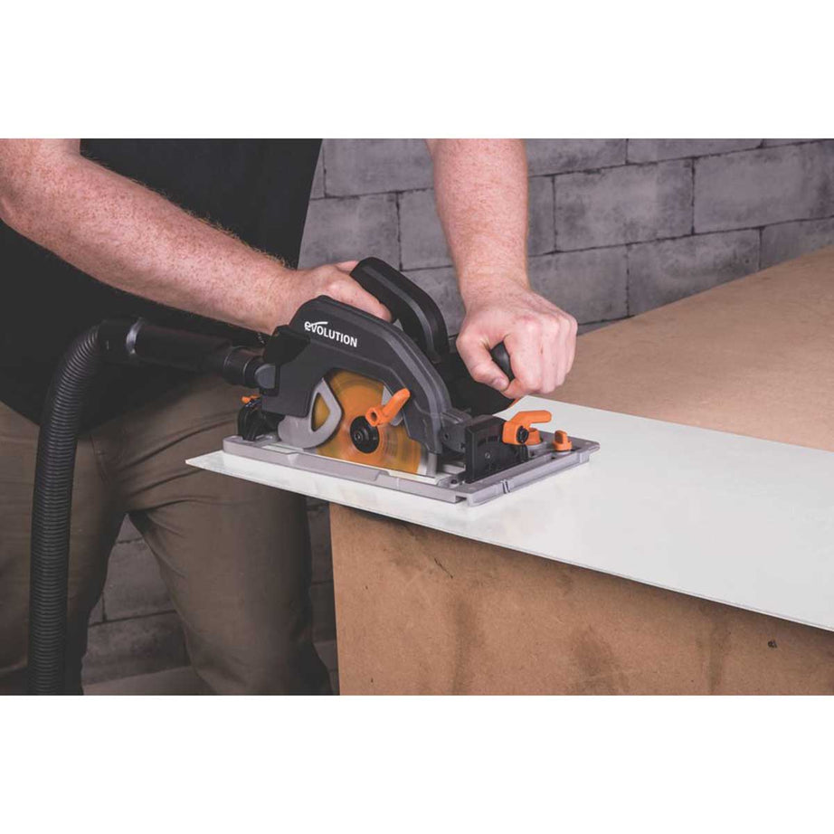 Evolution Circular Saw And Track Electric R185CCSX Multi Material 185mm 1600W - Image 4