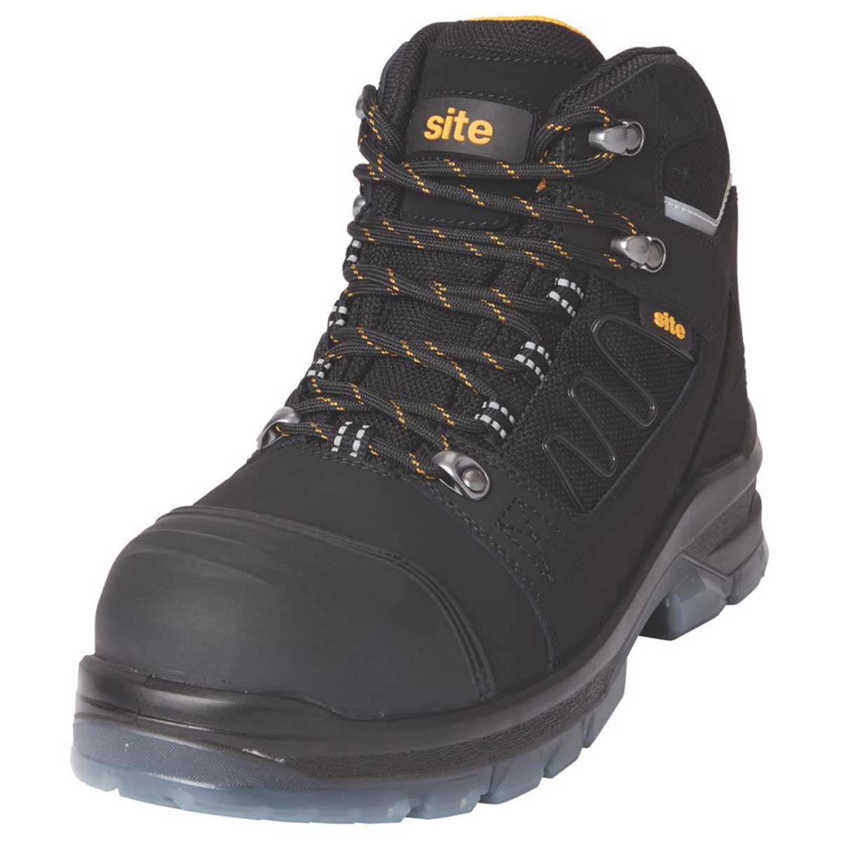 Site Mens Safety Boots Comfort Black Leather Waterproof Steel Toe Size 10 - Image 2