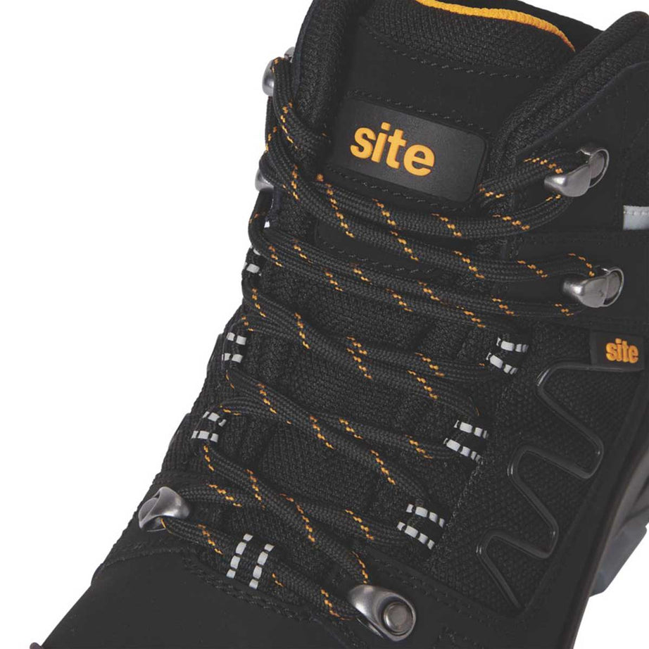 Site Mens Safety Boots Comfort Black Leather Waterproof Steel Toe Size 10 - Image 6