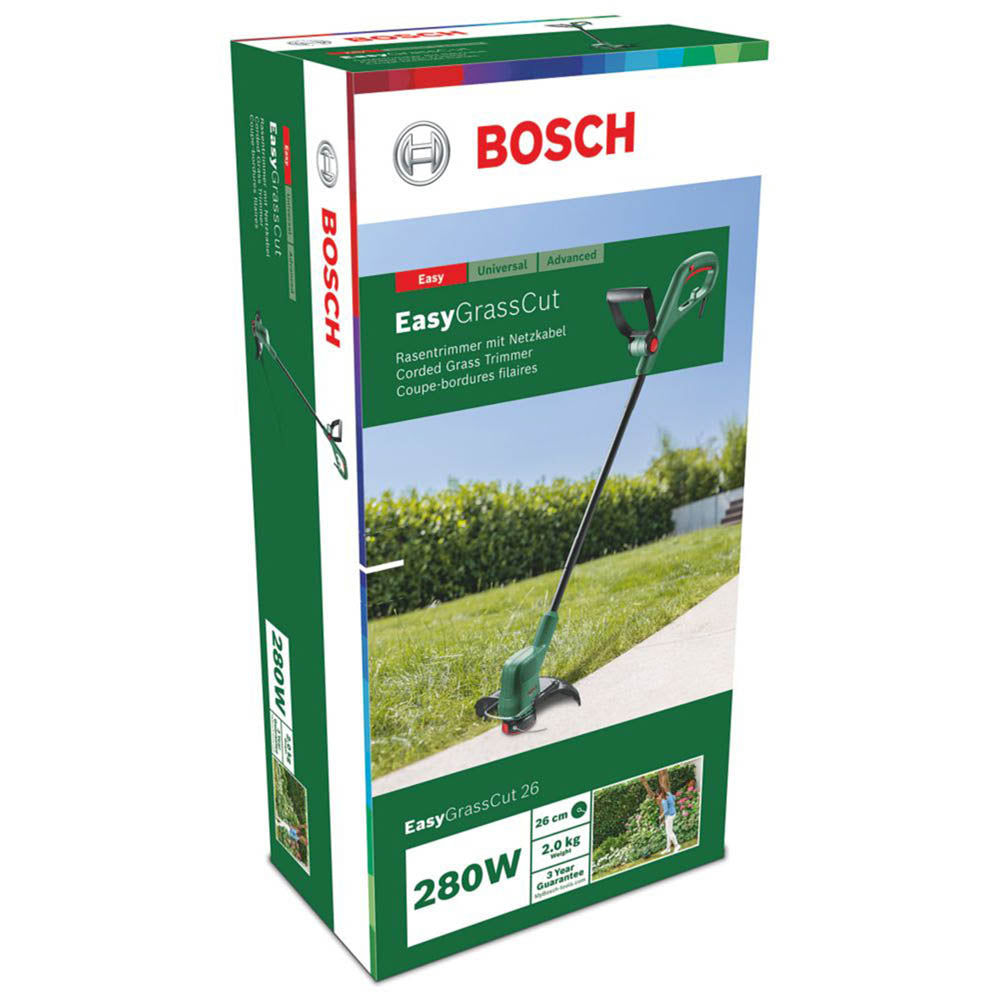 Bosch Grass Trimmer Electric EasyGrassCut26 Garden Cutter Edger Soft Grip 280W - Image 6