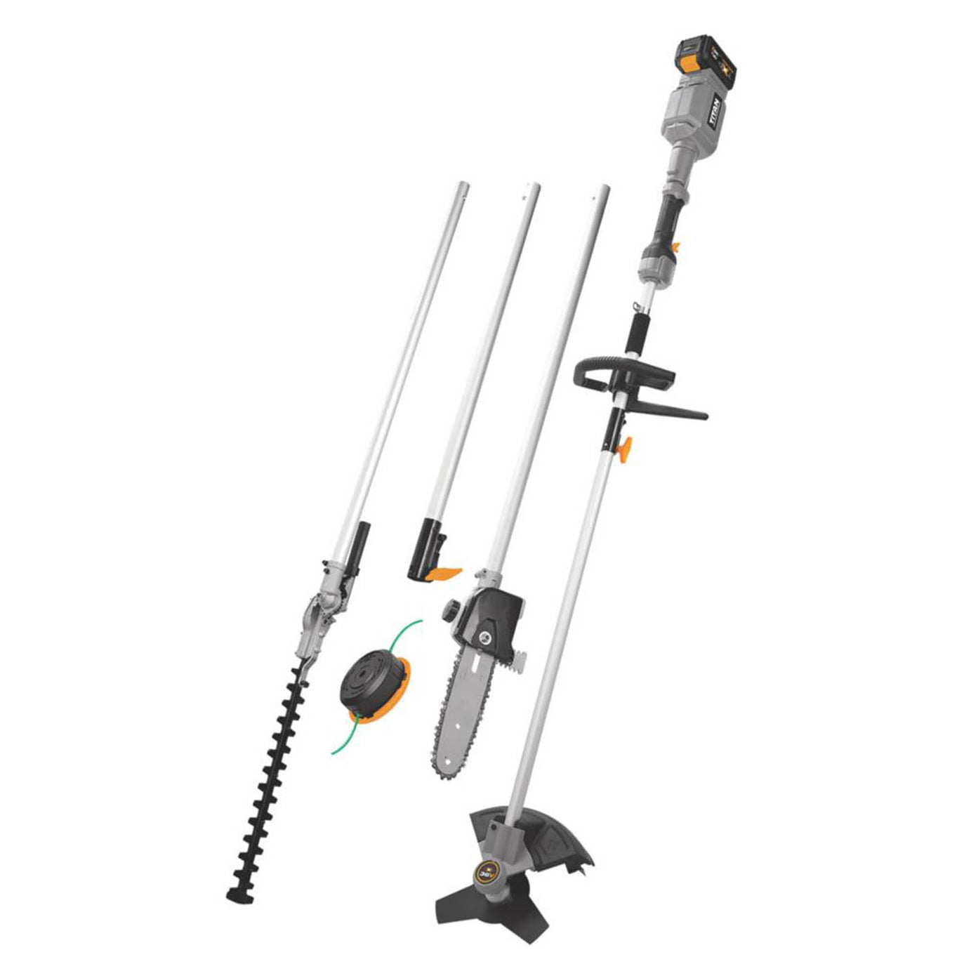 Titan Garden Multi Tools Cordless 36V 4Ah Li-Ion TT5MT36-Li Trimmer Pole Saw - Image 1