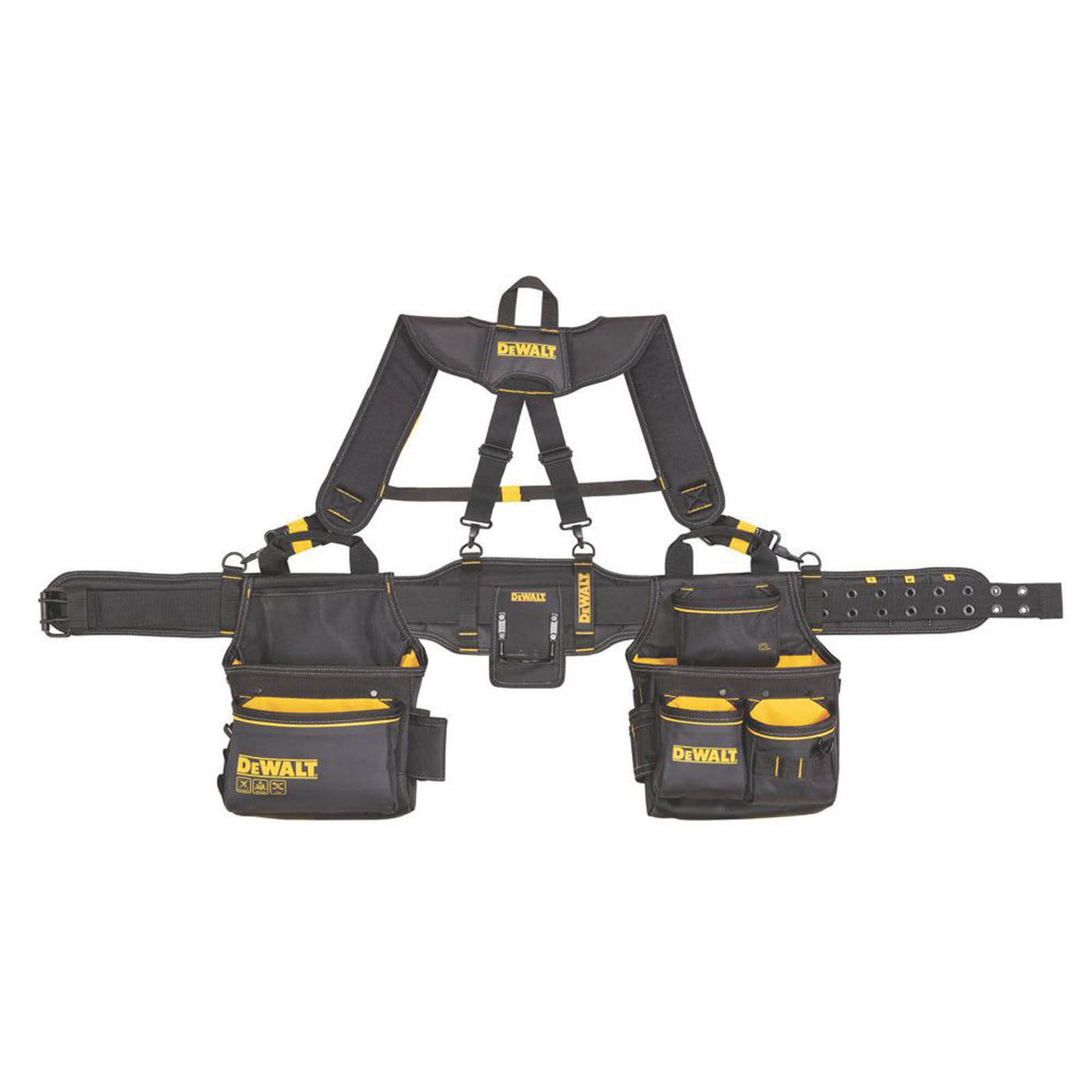 DeWalt Tool Belt Suspenders DWST40901-1 Padded Shoulder Strap Black 30-53" - Image 1