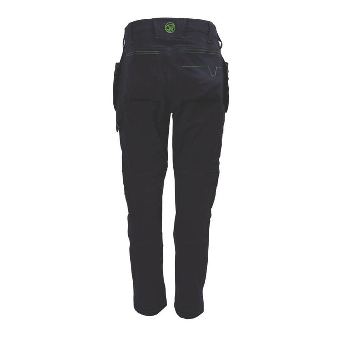 Apache Work Trouser Mens Slim Fit Stretch Black Cargo Multi Pockets 32"W 29"L - Image 3