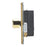 LED Dimmer Wall Switch 3-Gang 2-Way Rotary Push On/Off Screwless Brushed Brass - Image 2