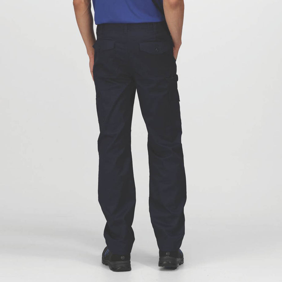 Regatta Work Trousers Mens Pro Cargo Classic Fit Navy Multi Pockets 30W 29L - Image 4