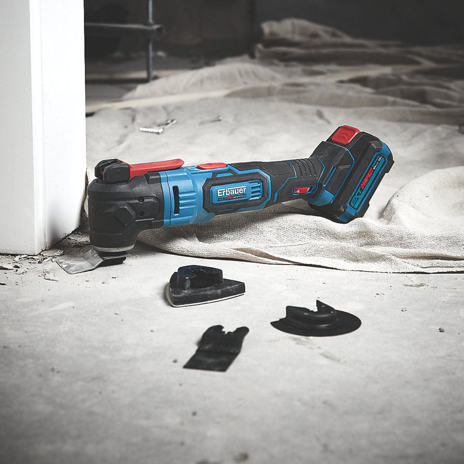 Erbauer Multi-Tool Cordless Li-Ion EXT Brushless 12V LED Lights Body Only - Image 3
