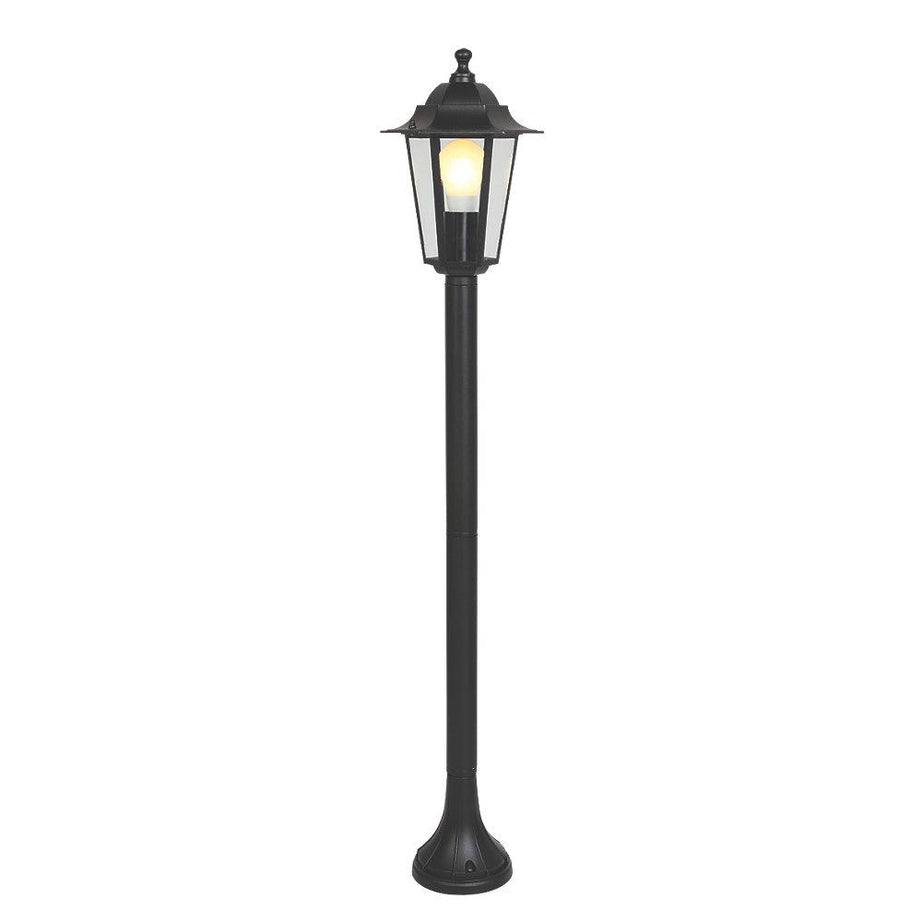 Post Light Outdoor Garden Lantern 1030mm Black Traditional Design 240V 60W - Image 2