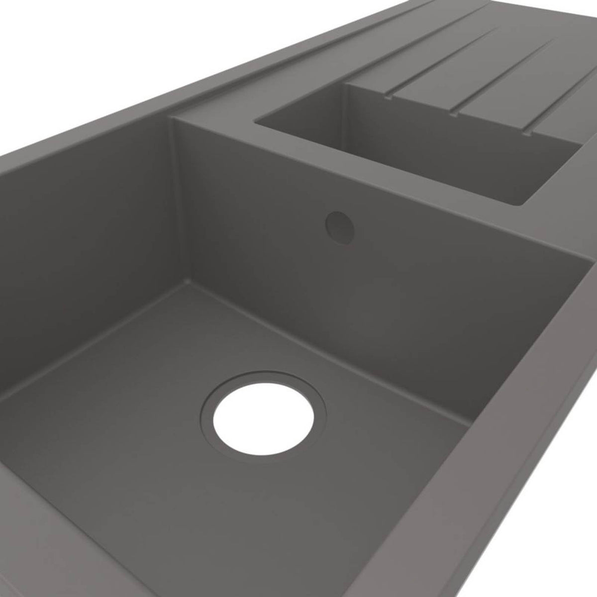 Swirl Erzen 1.5 Bowl  Grey Composite Sink 1000mm x 500mm - Image 4