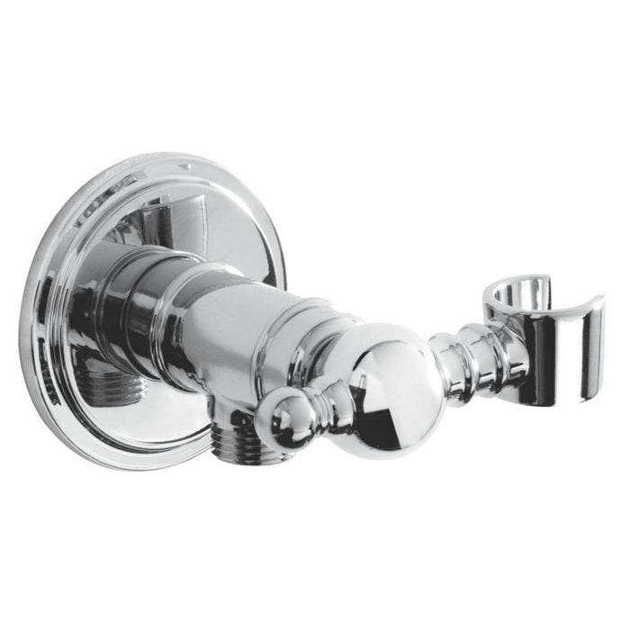 Bristan Shower Wall Outlet Handset Holder Bracket Chrome Plated Traditional 97mm - Image 1