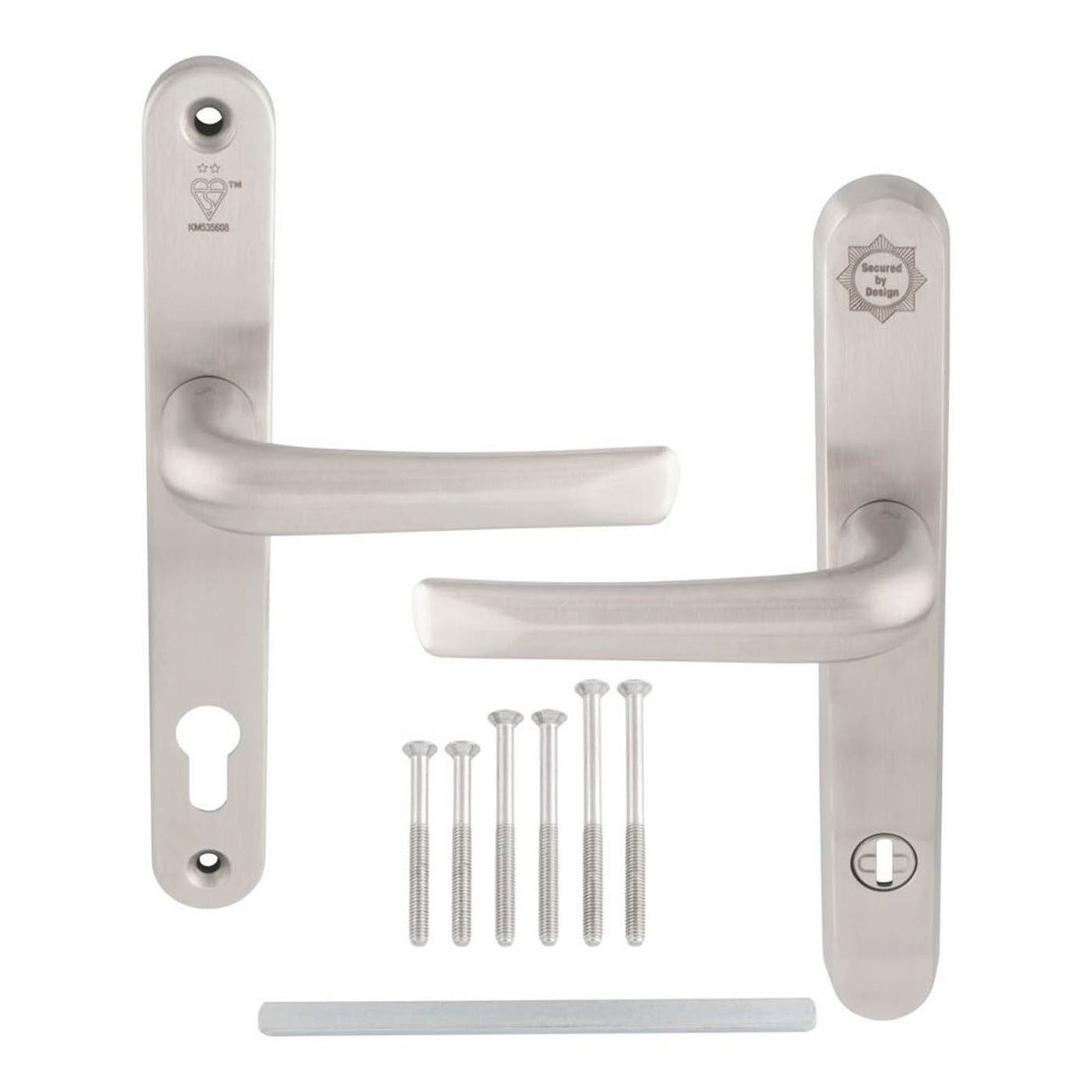 Smith & Locke  Door Handles Pair Satin Nickel - Image 2