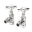 Towelrads Designer Radiator Valve Angled Chrome 1/2" Crosshead Twin Pack - Image 1