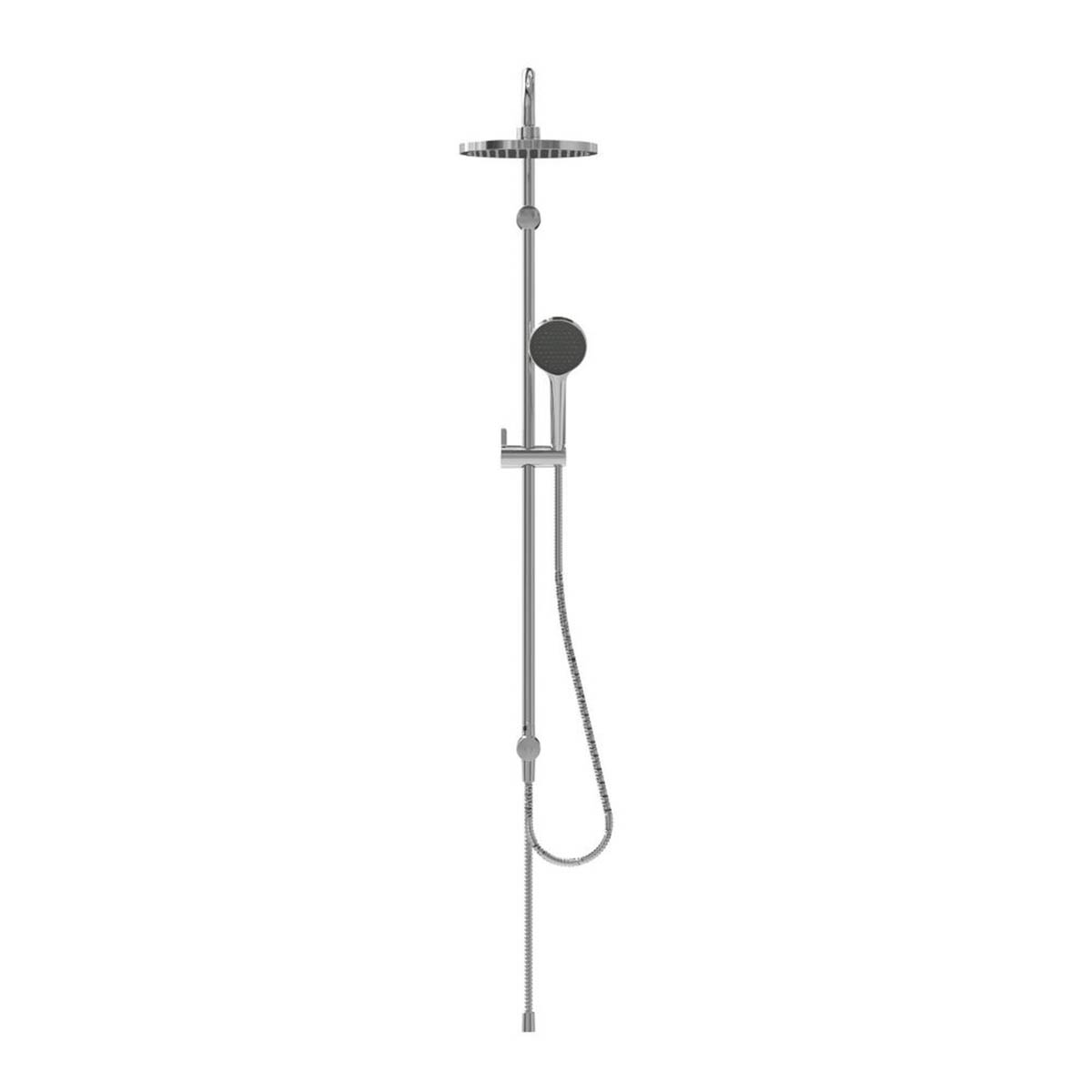 Swirl Mixer Shower Chrome Single Spray Pattern Bathroom Twin Round Head - Image 3