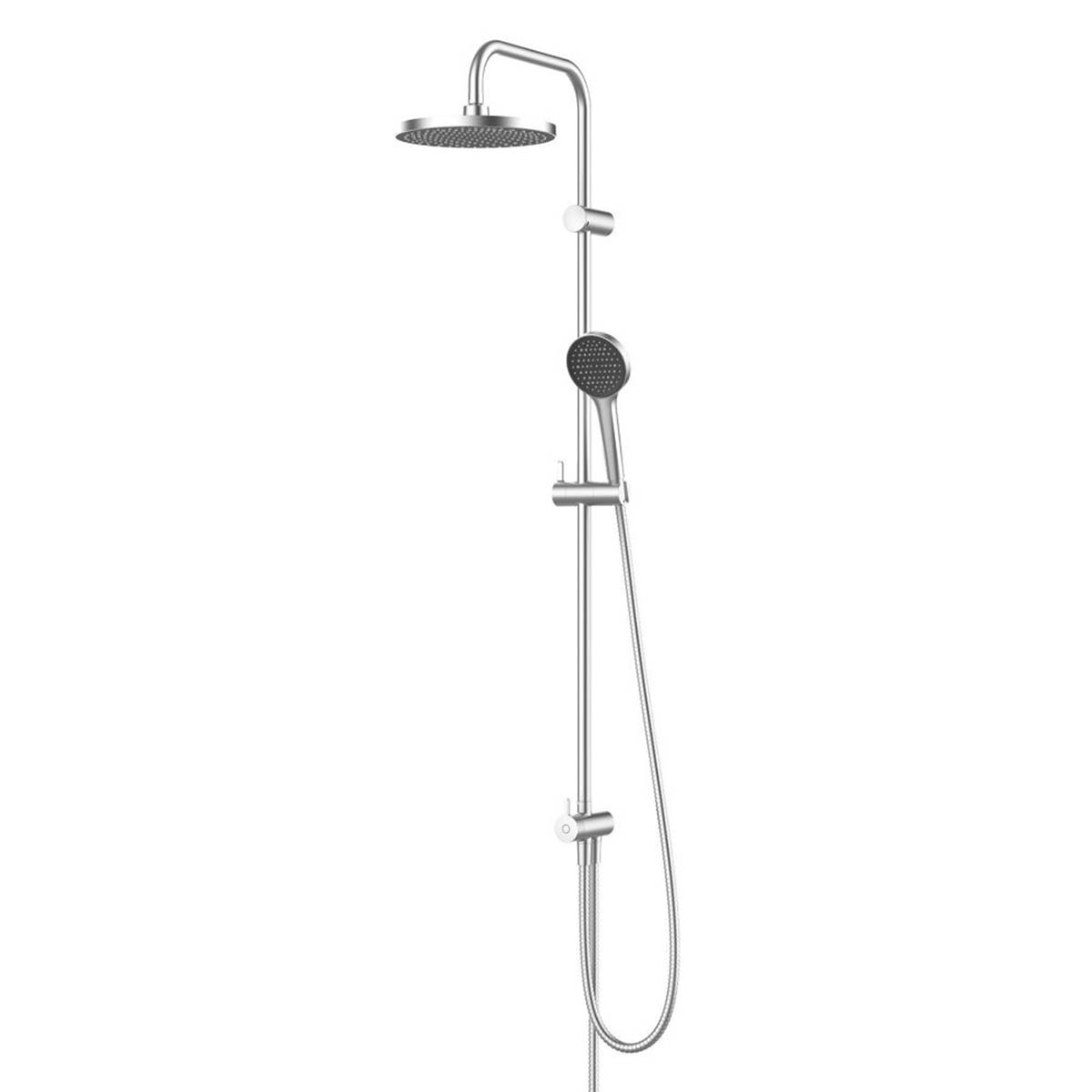 Swirl Mixer Shower Chrome Single Spray Pattern Bathroom Twin Round Head - Image 4
