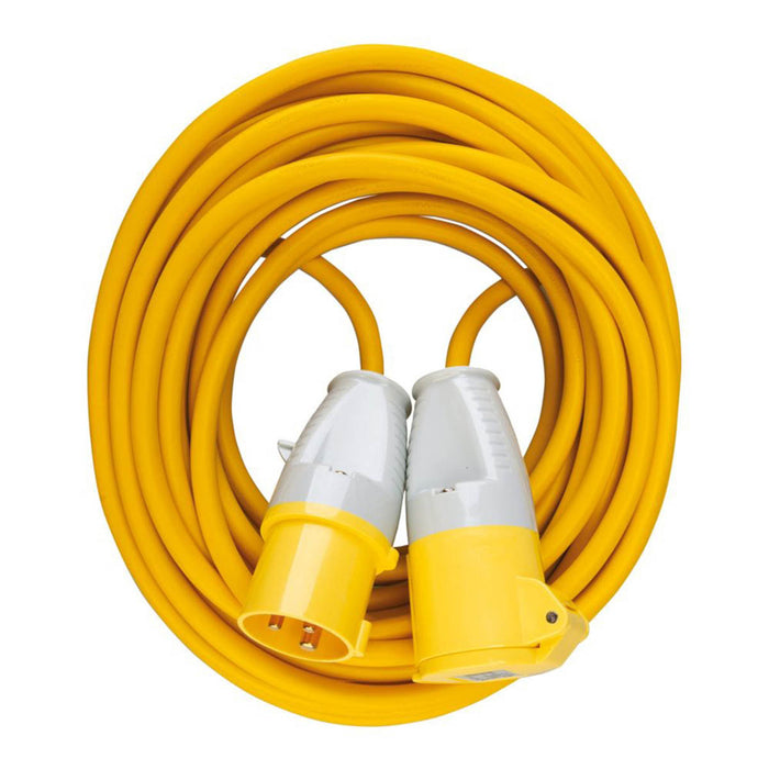 Defender Extension Lead Yellow 110V High Visibility Plug Socket 16A 14m x 2.5mm² - Image 2