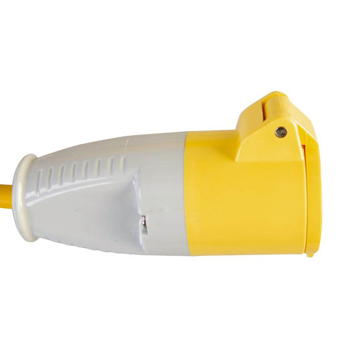 Defender Extension Lead Yellow 110V High Visibility Plug Socket 16A 14m x 2.5mm² - Image 3