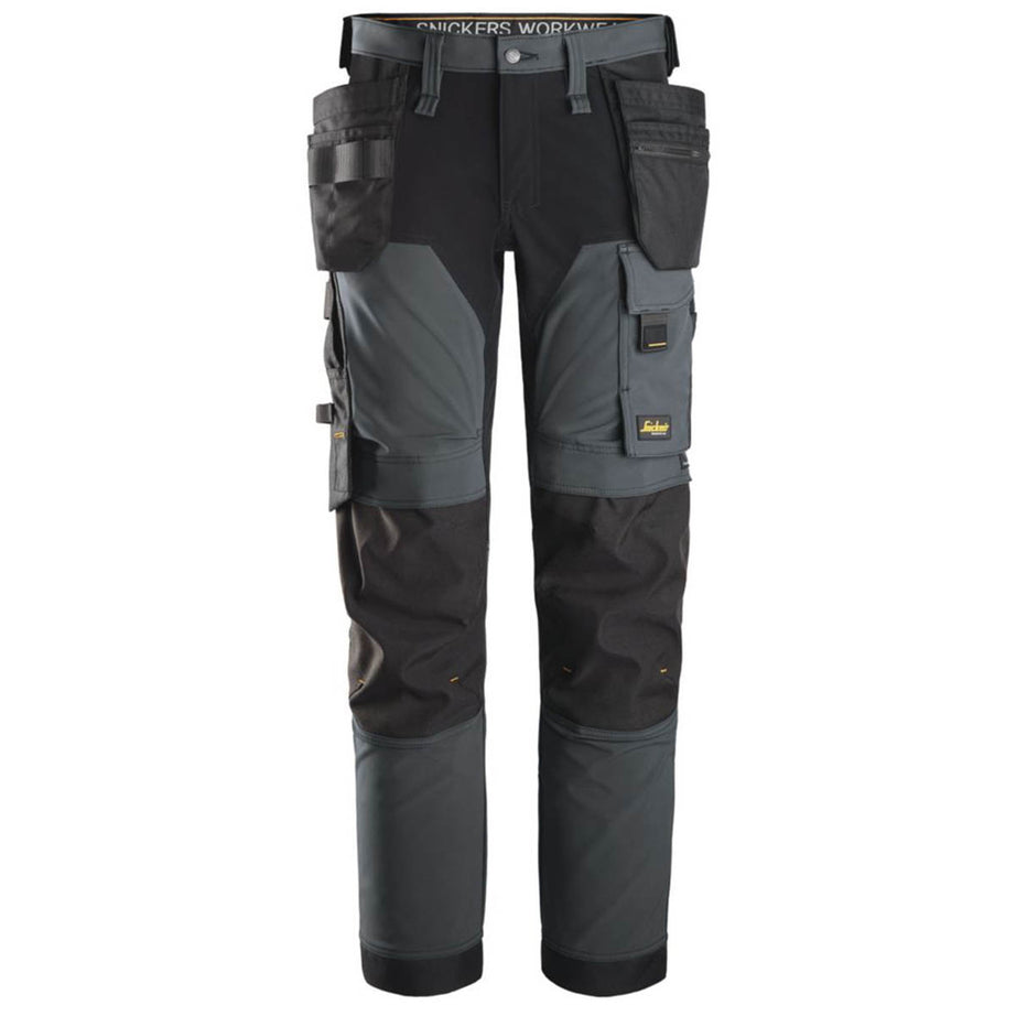 Snickers Work Trousers Mens Slim Fit Grey Stretch Multi Pockets Cargo 33W 30L - Image 1