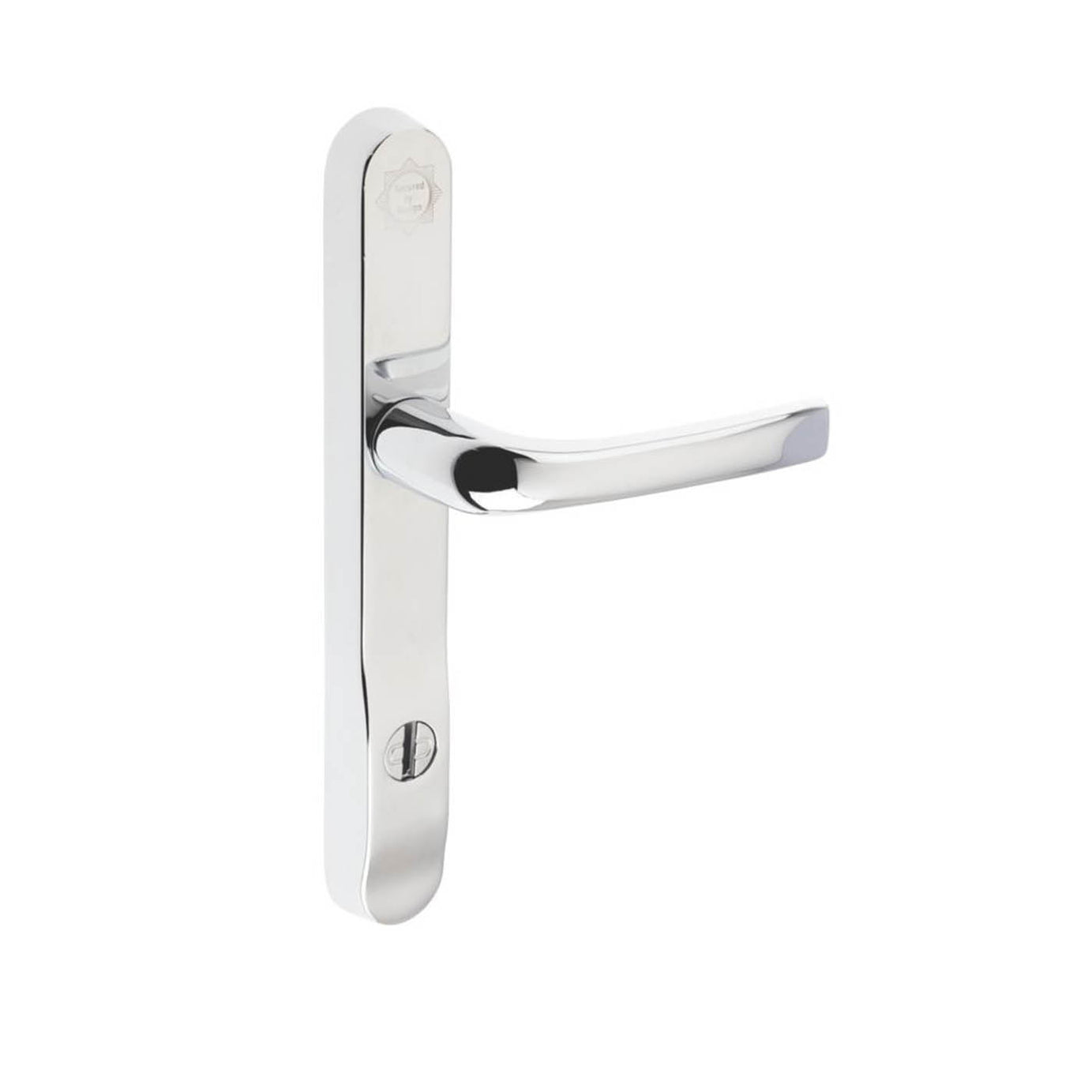 Mila Door Handle External Enhanced Security Polished Chrome Euro Lock Pair - Image 1