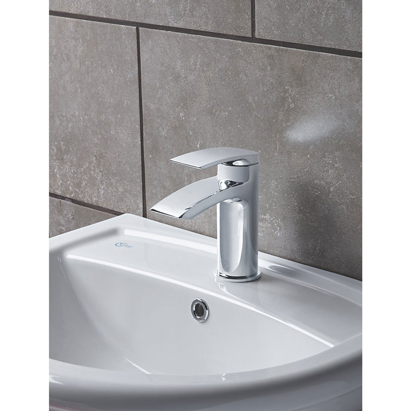 Bathroom Basin Tap Mono Mixer Single Lever Chrome Clicker Waste Modern Faucet - Image 3