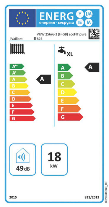 Vaillant Combi Boiler Gas ecoFITPure825 White Digital Display Indoor 25.2kW - Image 4