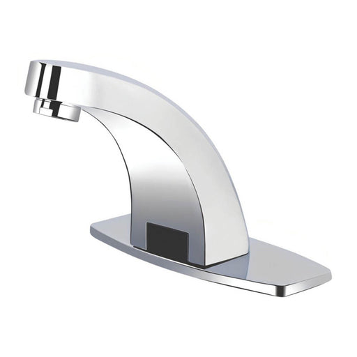 Basin Sensor Tap Touch-Free Fixed Temperature Polished Chrome Pillar Brass - Image 1