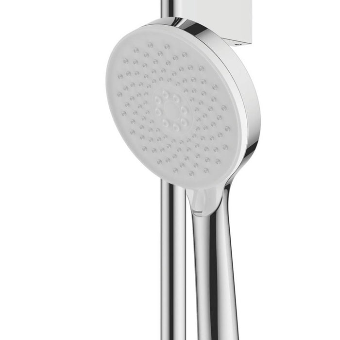 Swirl Mixer Shower Thermostatic Chrome Plated Push Button Round Rear-Fed Exposed - Image 3