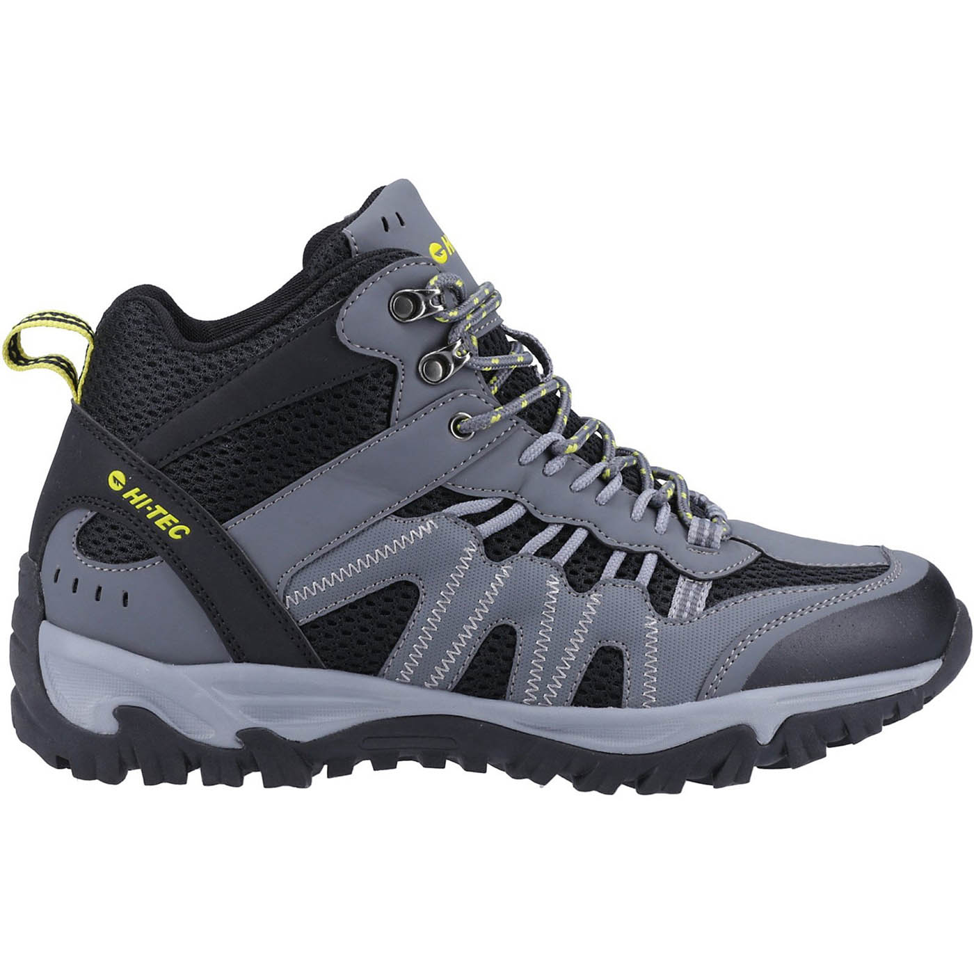 Hi-Tec Mens Hiking Boots Jaguar Ankle Waterproof Graphite Black Comfort Size 13 - Image 2
