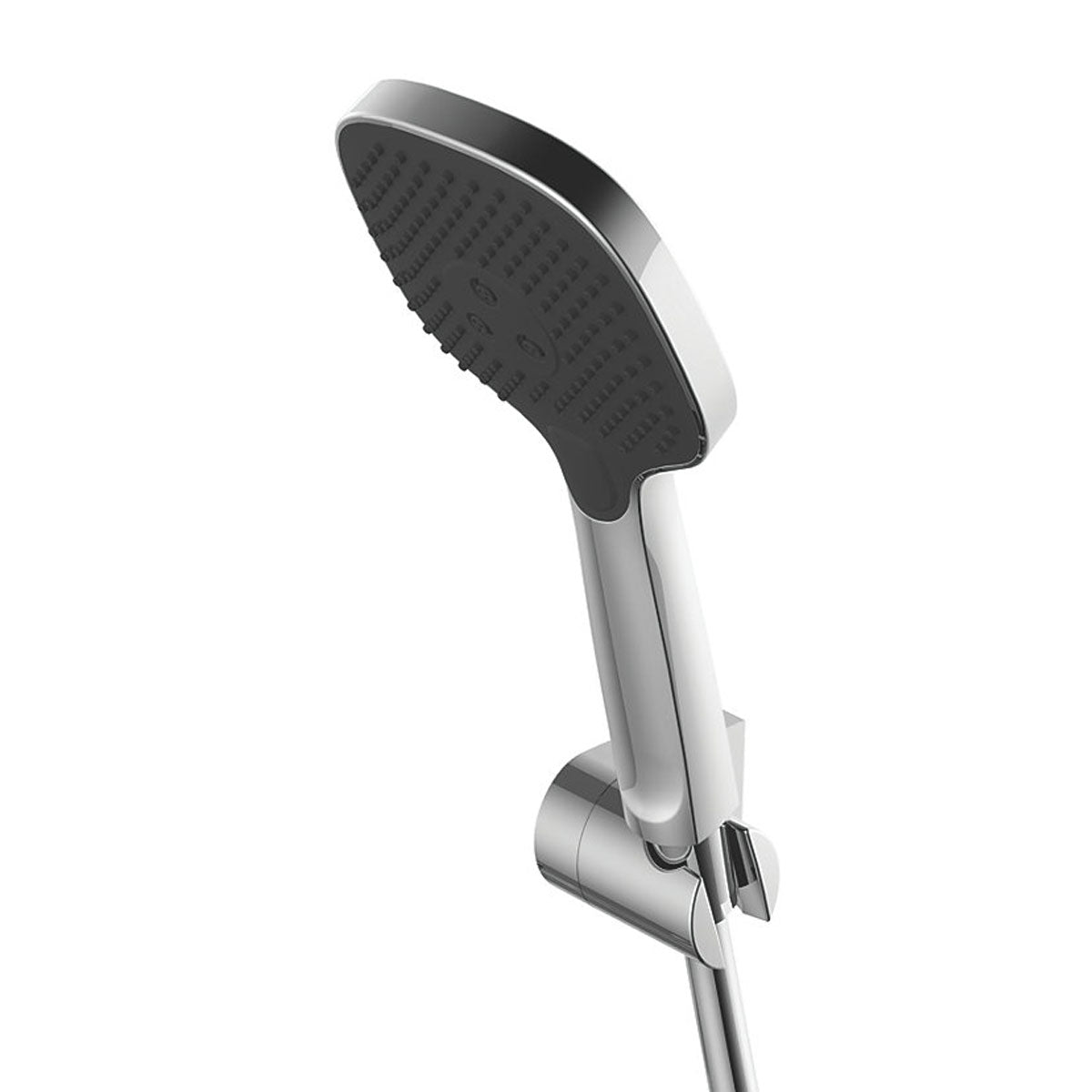 Swirl Shower Mixer Tap Brass Chrome Dual Control Manual Deck Mounted 124mm - Image 2