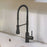 Kitchens Mono Mixer Tap Matt Black Brass Single Lever Swivel Spout Contemporary - Image 2