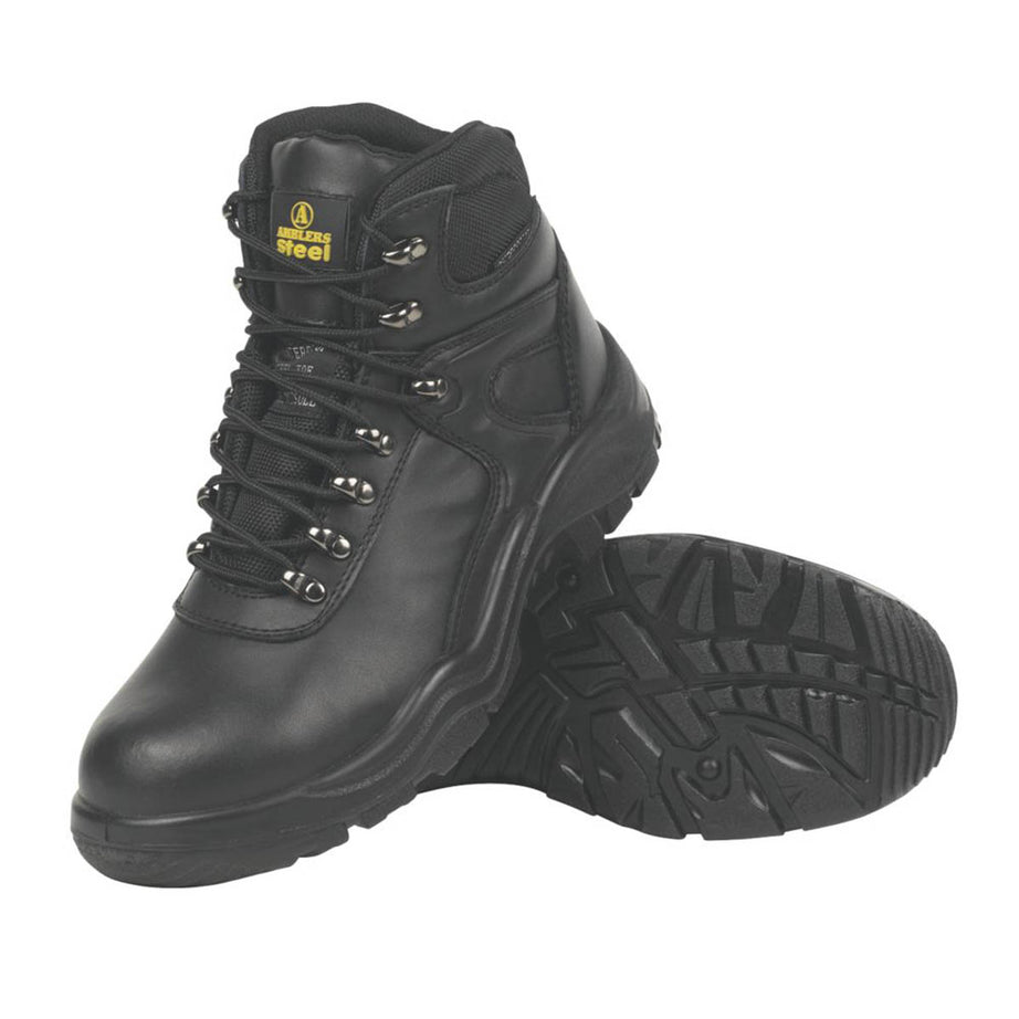 Amblers Safety Boots Mens Standard Fit Black Waterproof Shoes Steel Toe Size 9 - Image 1