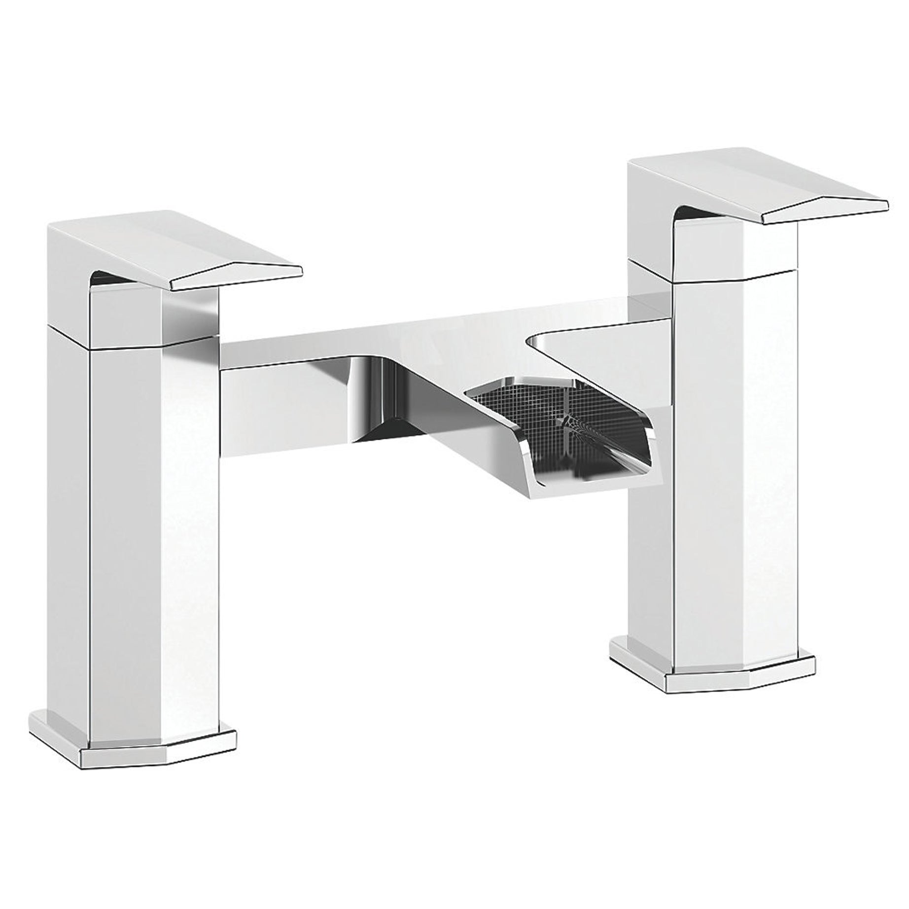 Bristan Bath Filler Tap Mixer Chrome Double Lever Brass Waterfall Faucet - Image 1