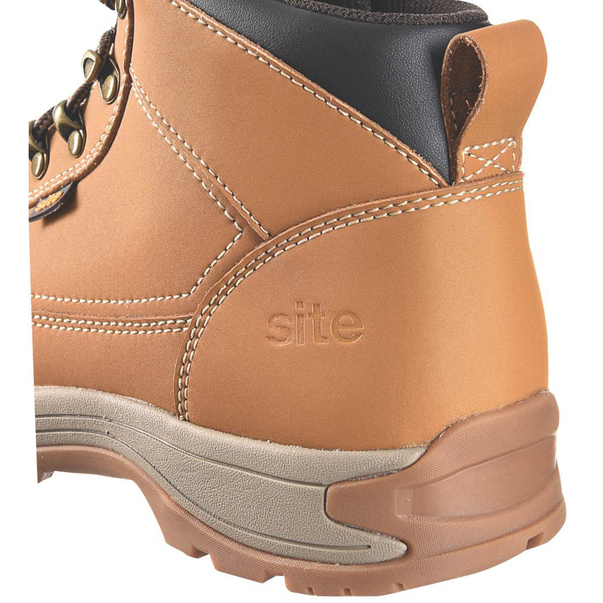 Site Safety Boots Mens Wide Fit Leather Lightweight Shoes Steel Toe Size 8 - Image 5