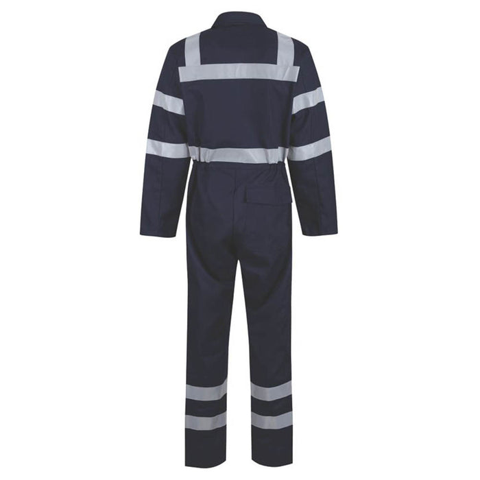 Overall Coverall Navy Reflective Protection Workwear Boilersuit Unisex Size L - Image 3