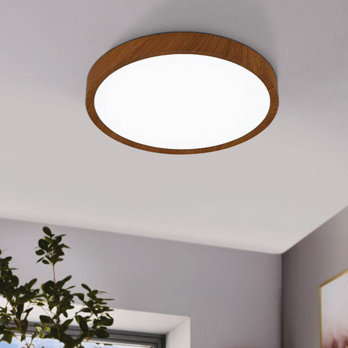 LED Ceiling Light Brown Round Warm White Compact Traditional  For Low Ceilings - Image 2