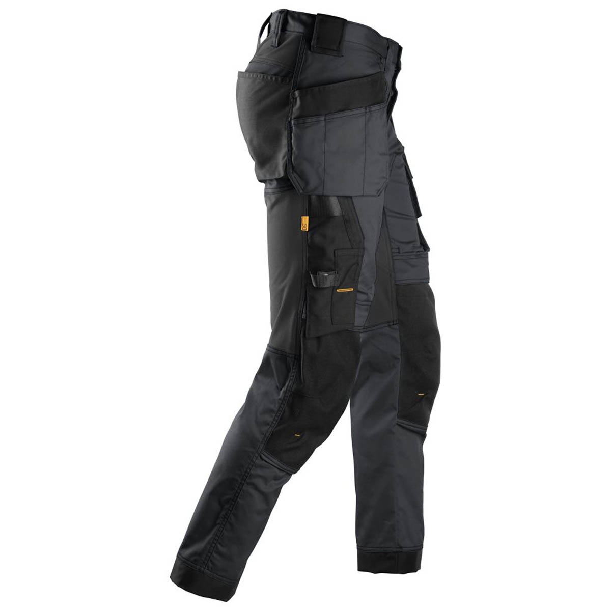 Snickers Work Trousers Mens Slim Fit Grey Black Stretch Multi Pockets 31"W 30"L - Image 4