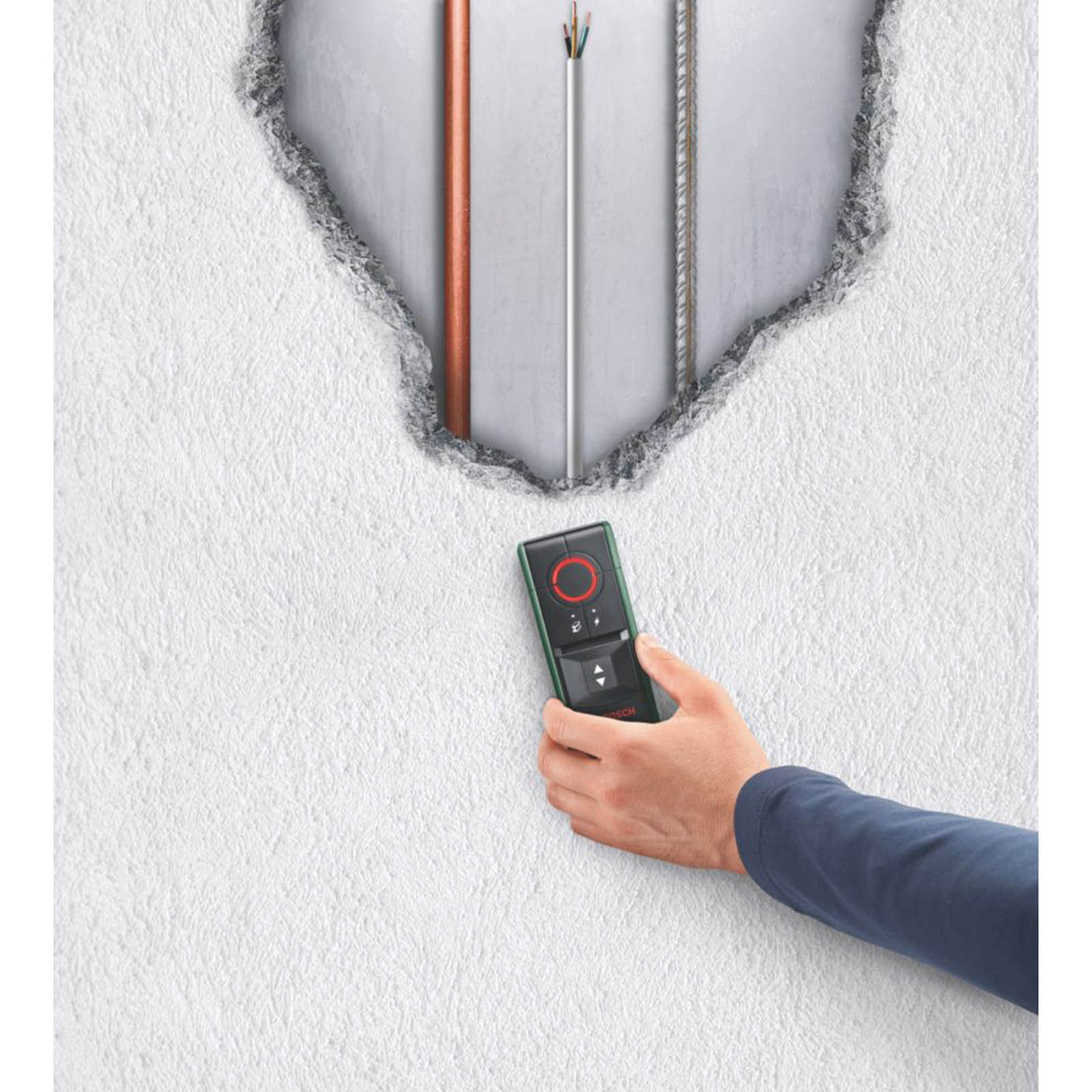 Bosch Wall Scanner Truvo Live Wire Metal Pipe Detector Finder Audible Alarm - Image 4