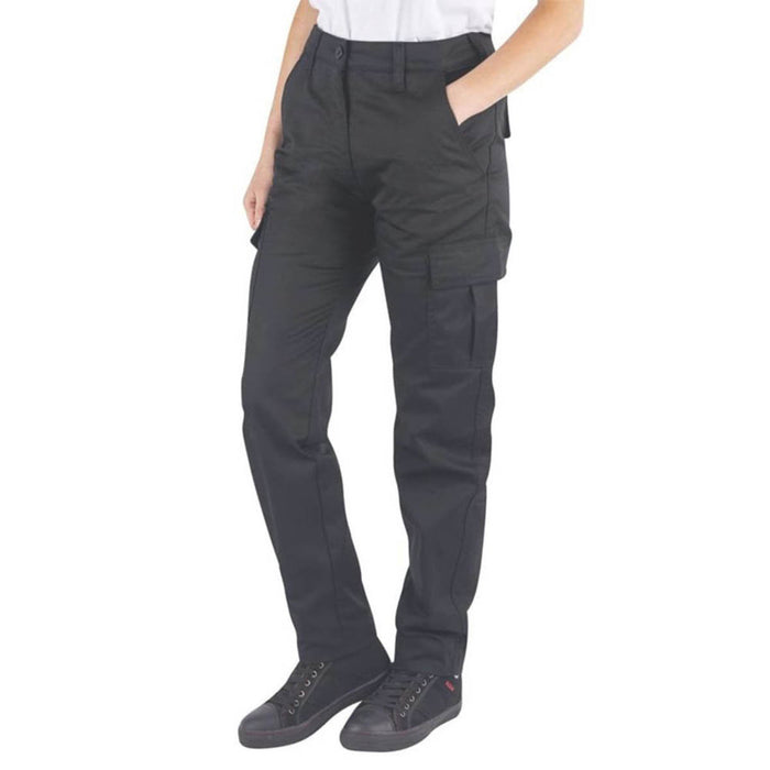 Lee Cooper Womens Trousers Cargo Black 6 Pockets LCLPNT241 Size 8 30" L - Image 2