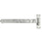 GateMate Band Hook On Plate Cranked Matt Silver Steel 164mm x 18" x 450mm 2 Pack - Image 1