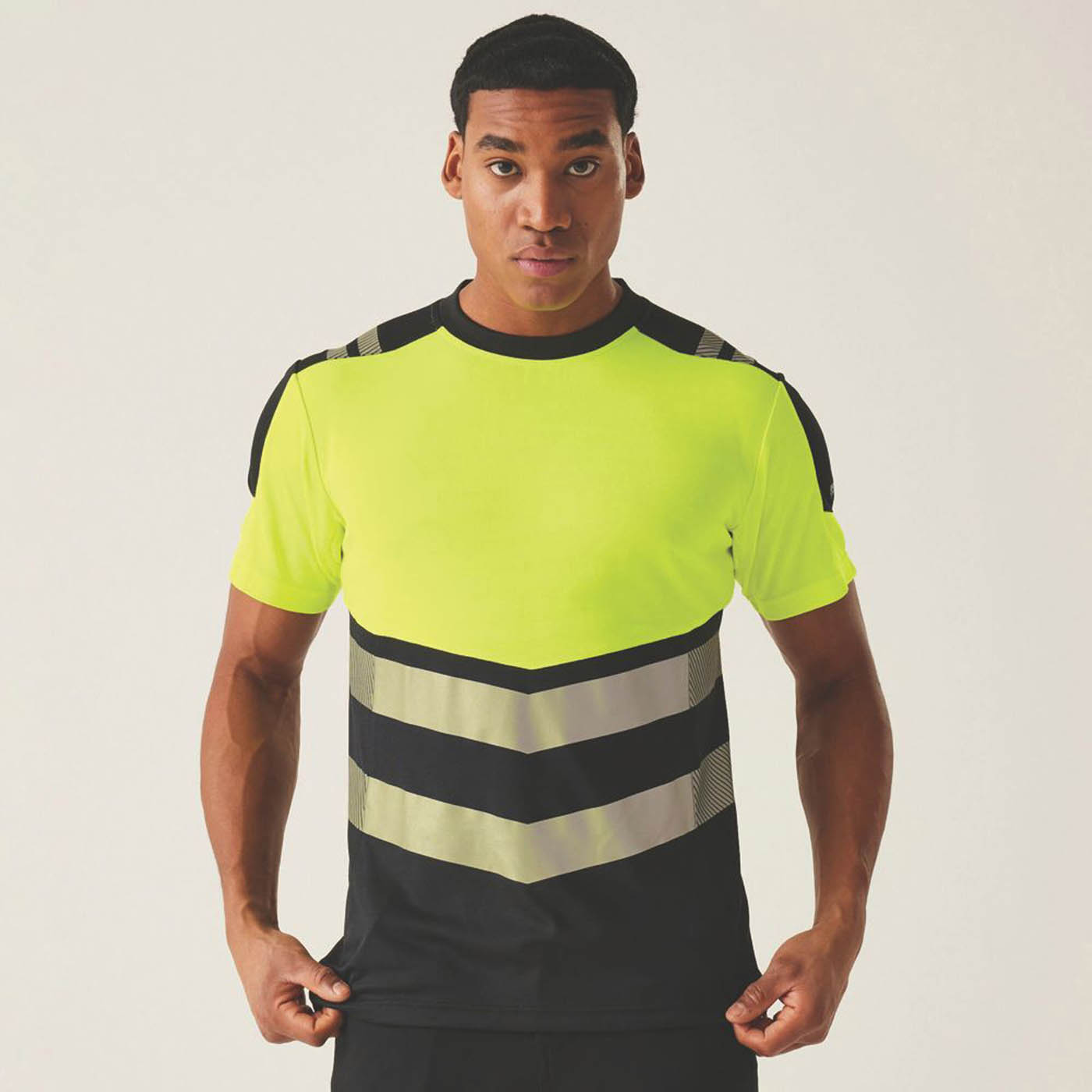 Regatta Hi Vis T-Shirt Mens Regular Fit Yellow Short Sleeve 2X Large 48in Chest - Image 3