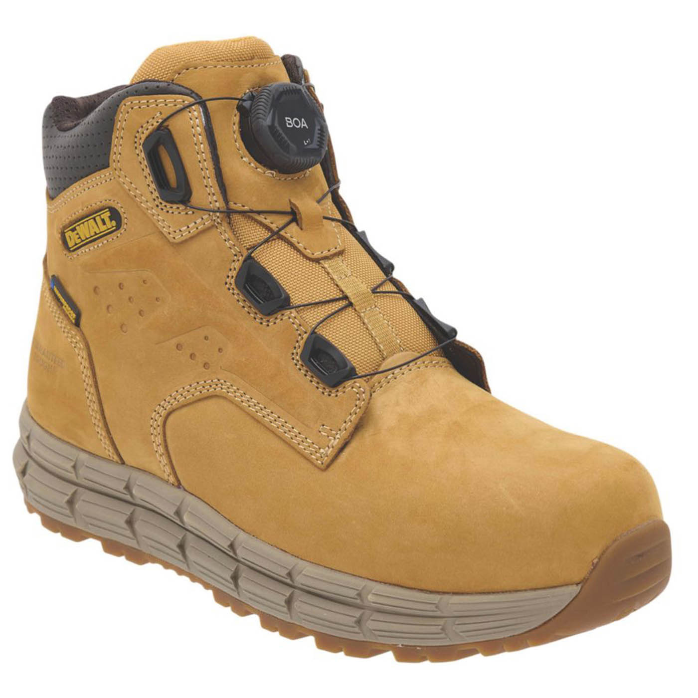 DeWalt Safety Boots Mens Standard Fit Brown Waterproof Shoes Steel Toe Size 9 - Image 1