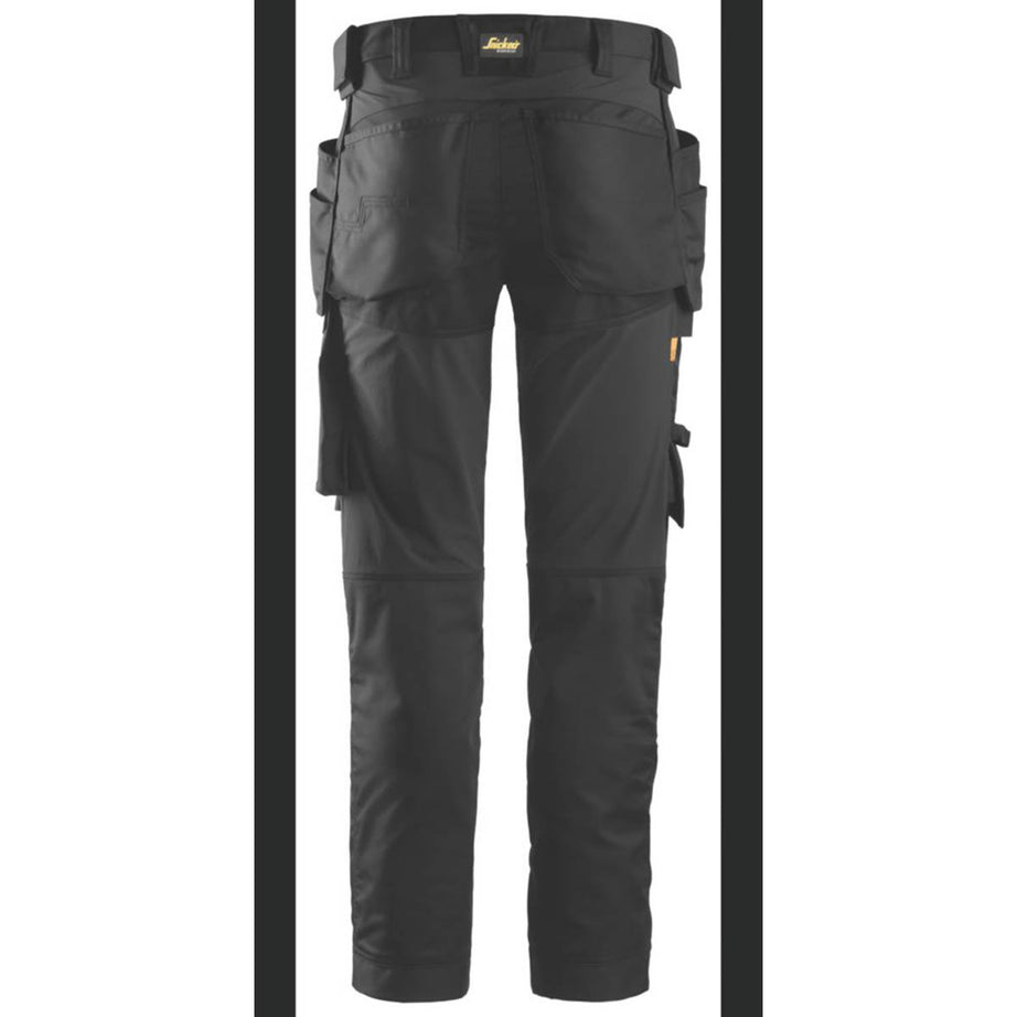 Snickers Work Trousers Mens Slim Fit Black Stretch Multi Pockets Cargo 33"W 35"L - Image 6