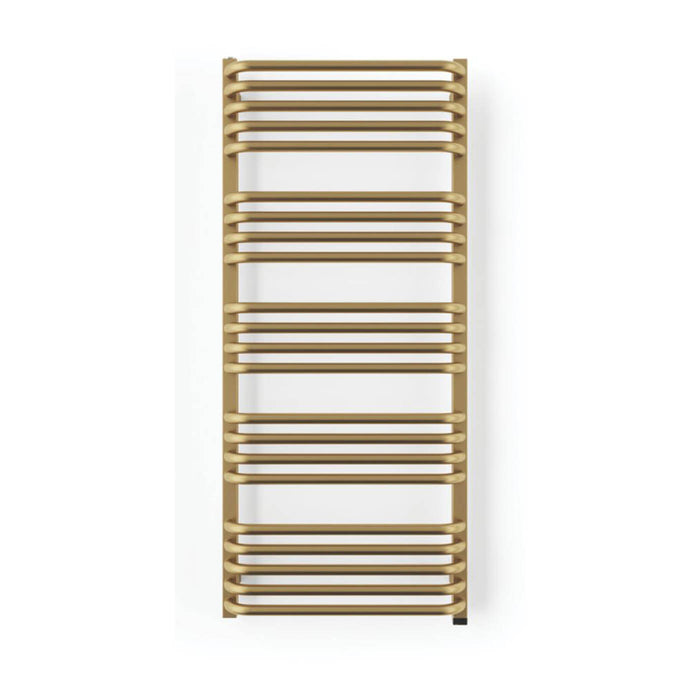 Towel Rail Radiator Electric Brass Curved Bathroom Warmer 600W (H)114x(W)50cm - Image 2