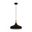 Pendant Ceiling Light Black Brown Lampshade Adjustable Drop Steel 40cm Modern - Image 1