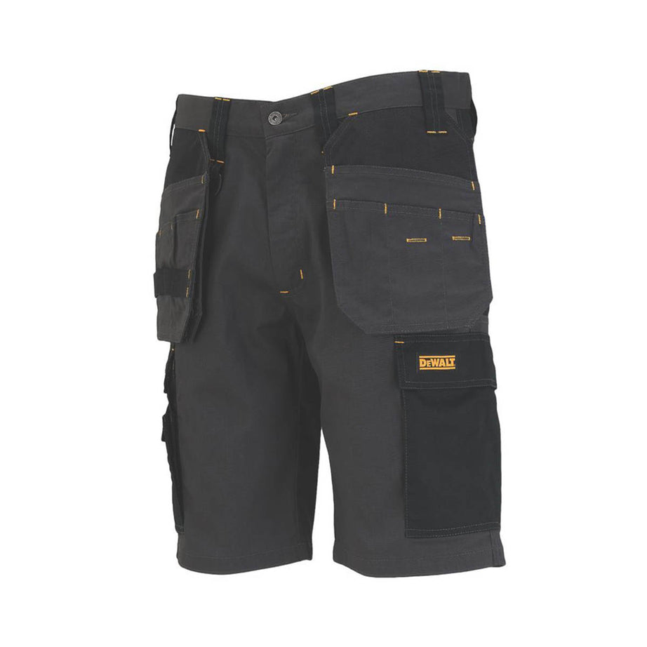 DeWalt Work Shorts Mens Regular Fit Grey Black Breathable Multi Pockets 36"W - Image 3