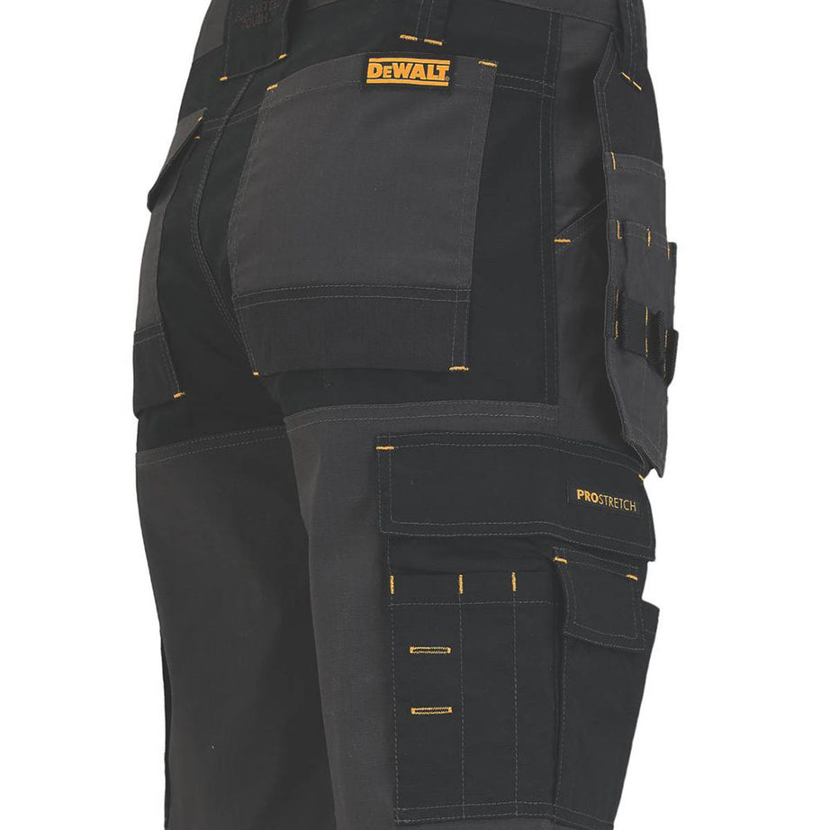 DeWalt Work Shorts Mens Regular Fit Grey Black Breathable Multi Pockets 36"W - Image 4